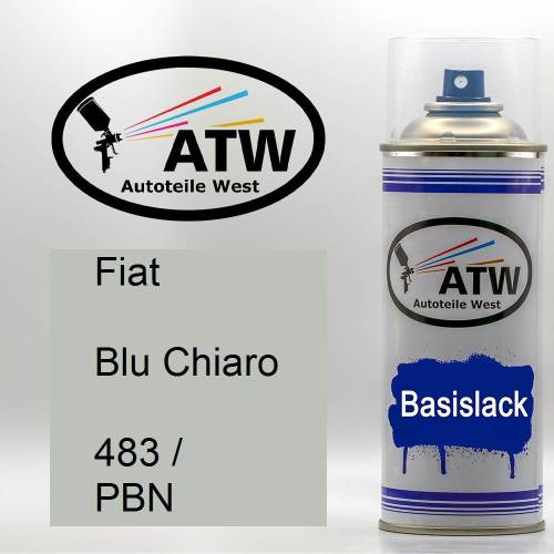 Fiat, Blu Chiaro, 483 / PBN: 400ml Sprühdose, von ATW Autoteile West.